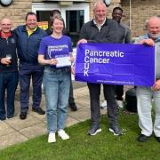 Chris Bennett, Steve Steels, Rob Bye and Sarah (a volunteer with PCUK) along with some of the club’s members
