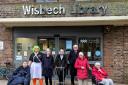 Hickathrift House residents at Wisbech Library.
