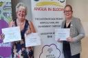 Chatteris in Bloom president Sue Unwin and CiB Tina Prior with the certificates Chatteris won this year from Anglia in Bloom.