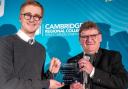 Business disciplines (HR & Management) Apprentice of the Year 2024 Fenland District Council’s Ross Potter with Mark Robertson Cambridge Regional College (CRC) principal.