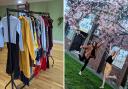 Some of the clothes at the last Spring Swish Ely event at FRESH. and founders Sara Ford and Alice Loombe