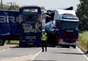Two men were killed in the crash between a lorry and a double-decker bus at Wisbech St Mary.