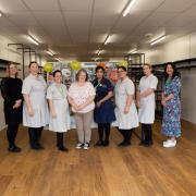Cambridge North Nurses and Healthcare Assistants at the new shop.