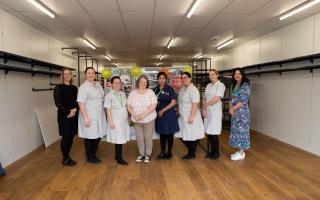 Cambridge North Nurses and Healthcare Assistants at the new shop.