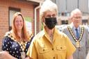 The Alan Hudson centre and garden at Wisbech was officially opened by Her Royal Highness the Duchess of Gloucester GCVO. She is seen with Mayor Cllr Susan Wallwork and Cllr Alex Miscandlon, FDC chair