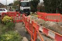 Royston residents in Garden Walk have said their road has become unusuable due to building work related to Linden Homes' Meridian Gate development. Picture: Mike Cummins