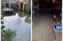 Rob Stevens' garage, office and garden flooded in 2014, before his garage was flooded again at Christmas 2020.