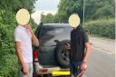 Kevin Hall and Robert Smith, both 19, were spotted driving a green Suzuki Vitara in Longstowe, with two sight hounds, in July last year.