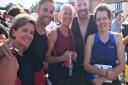 North Norfolk Triathlon - Left to right: - Larissa Follen; Stuart Follen; Sharon Bird; Alan Bird; Sarah Rippon. Picture: SARAH GAUVIN
