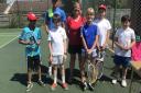 Lisa Kennedy with some of the Chatteris Tennis Club juniors.