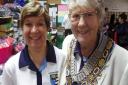 Jackie Wilkes left and North Cambs EWBF President Betty Reeve.