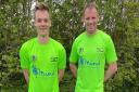 Jake Scott-Paul (right) and George Marsden, are taking on the Spartans “Super” obstacle race in July to raise money for mental health charity Mind. The lads have been kitted out by Soopa Doopa so they will be easily spotted in their electric green