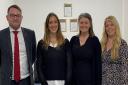 Ashlie Barnard (second from left), owner of Mayflower Financial Planning with staff members at their new office on March High Street.
