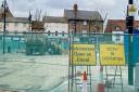 Work to revamp March Market Place as part of a £440,000 regeneration project are due to finish this week.