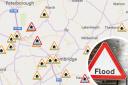 Flood alerts and flood warnings were in place across Cambridgeshire on Friday night.