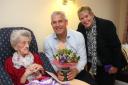Gladys Kightly with MP Steve Barclay and Gladys' daughter Sue