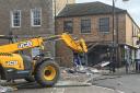 These photos show the aftermath of a ram raid at Nationwide in Whittlesey on October 28.