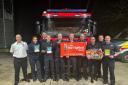 The crew at Chatteris Fire Station celebrating their win.