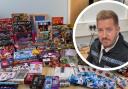 The Fenland Neighbourhood Policing Team gift appeal  has gone brilliantly. Pictured is Inspector Andy Morris. Credit: Cambridgeshire Constabulary.