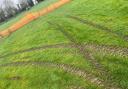 Vandals smashed a wooden gate before driving a quad bike over the cricket pitch and outfield at Whittlesey Cricket Club on February 19.