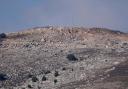 Destroyed stones on the top of Ali al-Taher ridge, which Israeli forces captured after fighting with Hezbollah (Hussein Malla/AP)