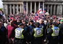 Hundreds of officers policed protests in Portsmouth on Saturday (Jonathan Brady/PA)