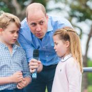 Prince William, Duke of Cambridge with Prince George and Princess Charlotte performed the countdown to start the racing at Run Sandringham today