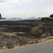 Firefighters tackled a 45-acre field blaze near Little Downham on August 22.
