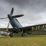 The NHS Spitfire on display at IWM Duxford.