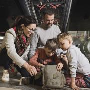 Visitors begin their Family Mission: D-Day Edition activity at IWM Duxford. Picture: IWM / Richard Ash/Andrew Tunnard