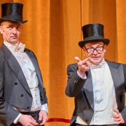 Dennis Herdman and Thom Tuck in The Play What I Wrote, which can be seen at Cambridge Arts Theatre