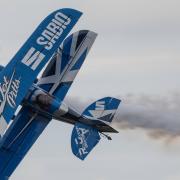 The Jet Pitts - Muscle Biplane in action at the Duxford Summer Air Show 2022 at IWM Duxford.