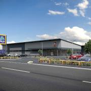 Artist\'s impression of the proposed Aldi store for Eastrea Road, in Whittlesey.