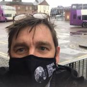 Mayor Dr Nik Johnson in Wisbech to try for himself a threatened bus service