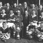 Wisbech Town FC with the Hospital Cup in 1948.