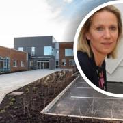 Jane Horn (inset), headteacher at Cromwell Community College, has hailed the work done by Morgan Sindall Construction which has completed a £14.6m development project at the school.