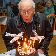 War veteran Bill Clasper was given a fitting surprise at Clare's Kitchen in Littleport ahead of his 100th birthday.