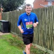 Jordan Lancaster, from Ramsey, ran the London Marathon from his back garden after catching Covid-19 just a week before he was due to run the virtual London Marathon.