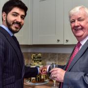 Abdul Khan (left) of the Supported Housing Fellowship (SHF), with Ged Dempsey, chairman of the SHF.