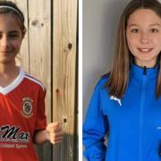 Ruby Lakey (left) and Holly Cook are two of four Neale-Wade Academy students to make progress in their bid to reach the England Lionesses team.