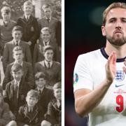 Residents have shared their stories of ex-Olympian Harry Kane, who attended Soham Grammar School, and arrived in Cambridgeshire as an evacuee. Left: some of the school's pupils in 1946, thought to include Harry Kane. Right, England football captain Harry