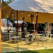 B&R Restaurant's new outdoor garden in March, which will be open all year round for food and drink, has a pod and covered decking area. For cold days and chilly evenings, there are patio heaters and blankets.