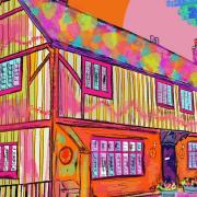 Ely artist Lory Beat has brought Oliver Cromwell's House to life in a colourful painting