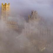 Ely Cathedral - Ship of the Fens rises majestically above the Mist,
Cathedral, Ely
Sunday 28 February 2021. 
Picture by Terry Harris.