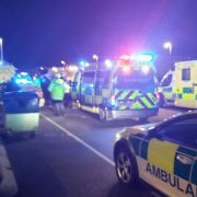 Police officers traced a lorry carrying 13 people to Cambridge Services.