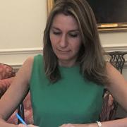 At work in her role at the Treasury, SE Cambs MP Lucy Frazer