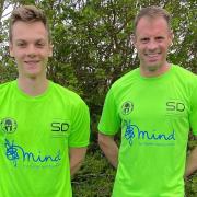 Jake Scott-Paul (right) and George Marsden, are taking on the Spartans “Super” obstacle race in July to raise money for mental health charity Mind. The lads have been kitted out by Soopa Doopa so they will be easily spotted in their electric green