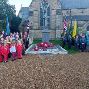 Children's groups from across the town and surrounding area at Saint Nicholas Church in Manea.