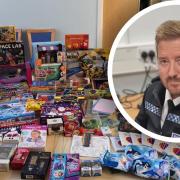 The Fenland Neighbourhood Policing Team gift appeal  has gone brilliantly. Pictured is Inspector Andy Morris. Credit: Cambridgeshire Constabulary.