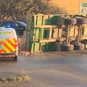 The A141 at Chatteris is currently closed this morning (January 9) due to an overturned trailer.